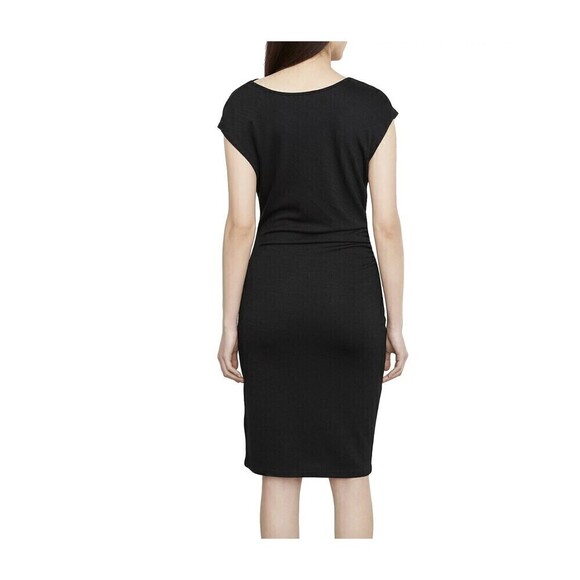 Vince Cowl Neck Ruched Side Black Knit Dress Medium - Picture 5 of 10